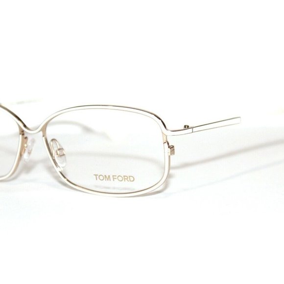 New Tom Ford Rectangular Eyeglasses TF5191 028 Gold/Ivory - Picture 4 of 6
